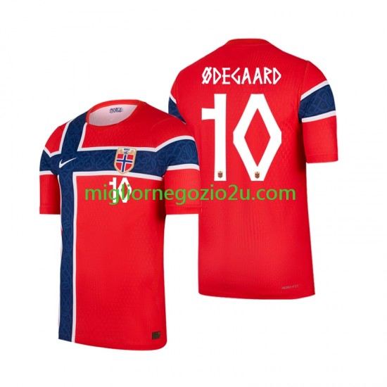 Maglia Norvegia Martin Odegaard 10 Uomo Casa Divisa Mondiali 2026 Manica Corta
