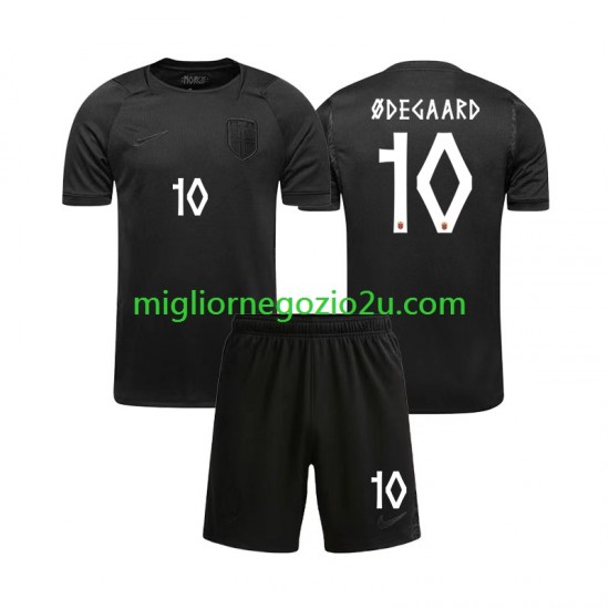 Maglia Norvegia Martin Odegaard 10 Bambino Trasferta Divisa Mondiali 2026 Manica Corta
