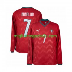 Maglia Portogallo Cristiano Ronaldo 7 Uomo Casa Divisa Mondiali 2026 Manica Lunga