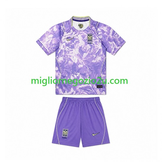 Maglia Corea del Sud Bambino Trasferta Divisa Mondiali 2026 Manica Corta