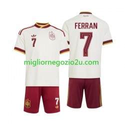 Maglia Spagna Ferran Torres 7 Bambino Trasferta Divisa Mondiali 2026 Manica Corta