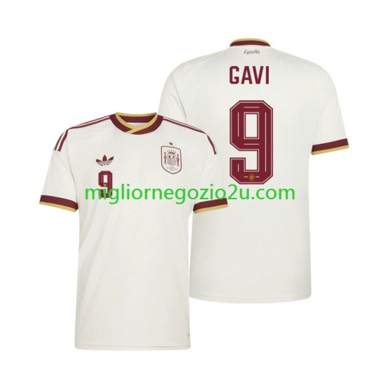Maglia Spagna Gavi 9 Uomo Trasferta Divisa Mondiali 2026 Manica Corta