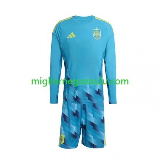 Maglia Spagna Portiere Bambino Casa Divisa Mondiali 2026 Manica Lunga