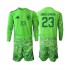 Maglia Spagna Unai Simon 23 6th Green color Portiere Bambino Mondiali 2026 Manica Lunga