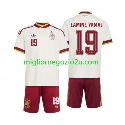Maglia Spagna Lamine Yamal 19 Bambino Trasferta Divisa Mondiali 2026 Manica Corta