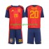 Maglia Spagna Pedri 20 Bambino Casa Divisa Mondiali 2026 Manica Corta