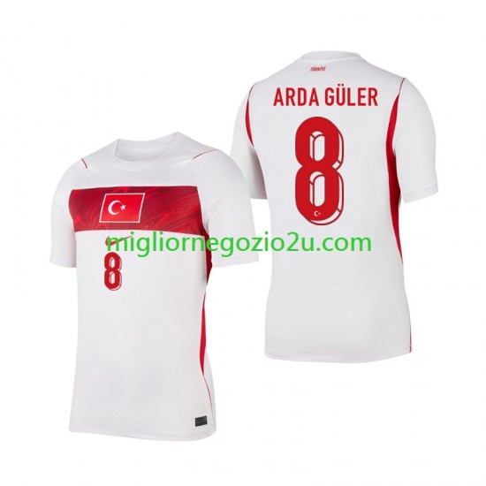 Maglia Turchia Arda Guler 8 Uomo Trasferta Divisa Mondiali 2026 Manica Corta