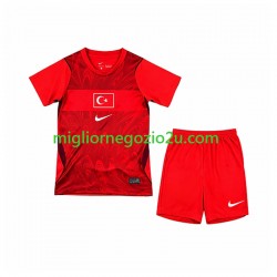 Maglia Turchia Bambino Casa Divisa Mondiali 2026 Manica Corta