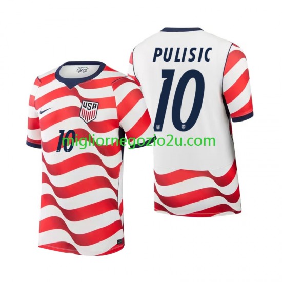 Maglia Stati Uniti Christian Pulisic 10 Uomo Casa Divisa Mondiali 2026 Manica Corta