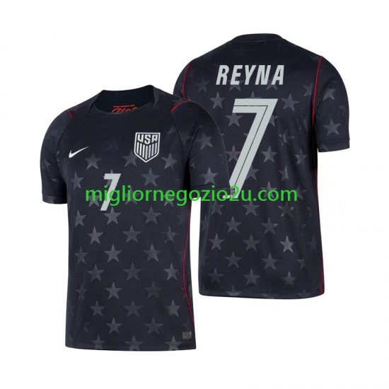 Maglia Stati Uniti Giovanni Reyna 7 Uomo Trasferta Divisa Mondiali 2026 Manica Corta