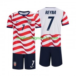 Maglia Stati Uniti Giovanni Reyna 7 Bambino Casa Divisa Mondiali 2026 Manica Corta
