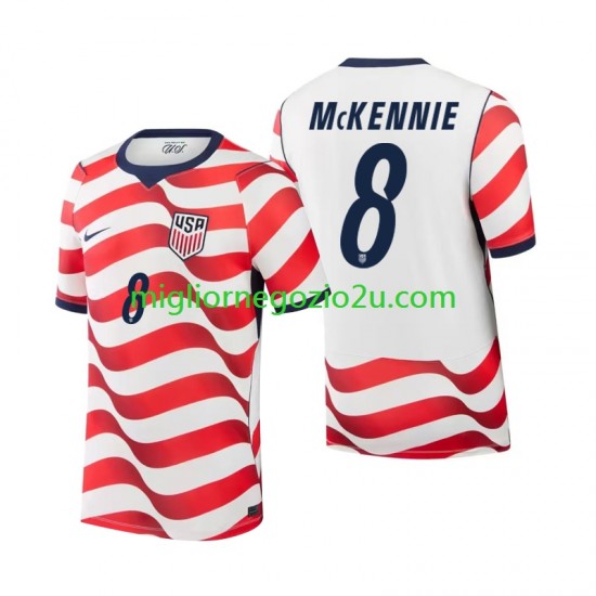 Maglia Stati Uniti Weston McKennie 8 Uomo Casa Divisa Mondiali 2026 Manica Corta