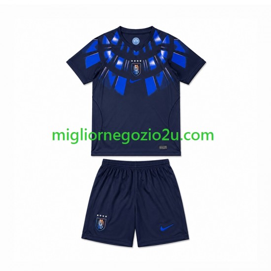 Maglia Uruguay Bambino Trasferta Divisa Mondiali 2026 Manica Corta