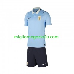 Maglia Uruguay Bambino Casa Divisa Mondiali 2026 Manica Corta