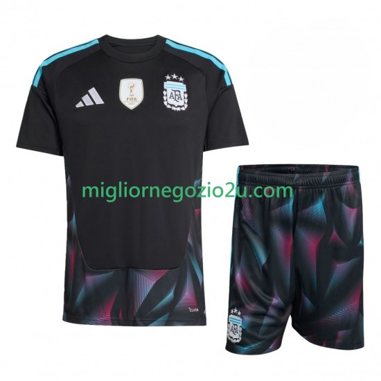 Maglia Argentina Portiere Bambino Casa Divisa Mondiali 2026 Manica Corta
