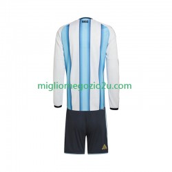 Maglia Argentina Bambino Casa Divisa Mondiali 2026 Manica Lunga