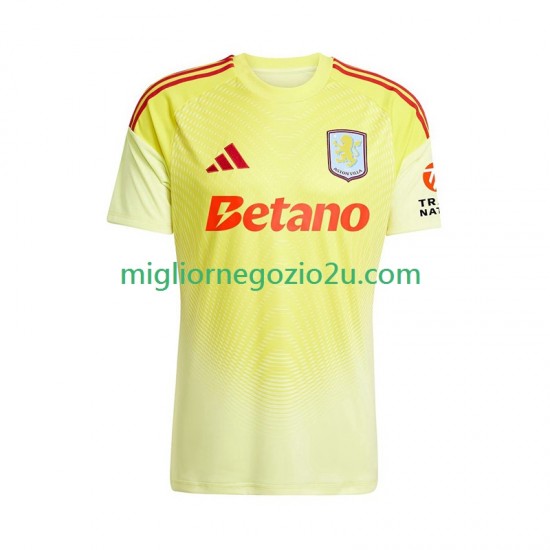 Maglia Aston Villa Portiere Uomo Trasferta Divisa 2025-2026 Manica Corta