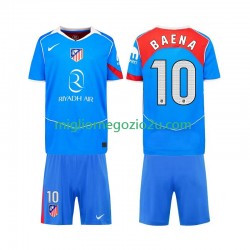 Maglia Atlético Madrid Alex Baena 10 Bambino Terza Divisa 2025-2026 Manica Corta
