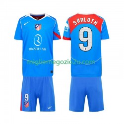 Maglia Atlético Madrid Alexander Sorloth 9 Bambino Terza Divisa 2025-2026 Manica Corta