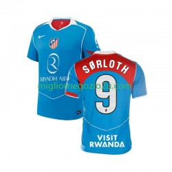 Maglia Atlético Madrid Alexander Sorloth 9 Uomo Terza Divisa 2025-2026 Manica Corta