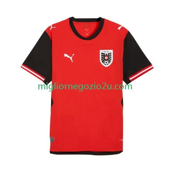 Maglia Austria Uomo Casa Divisa Mondiali 2026 Manica Corta