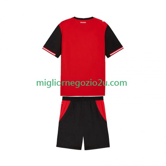 Maglia Austria Bambino Casa Divisa Mondiali 2026 Manica Corta