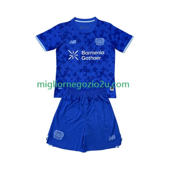 Maglia Bayer 04 Leverkusen Bambino Terza Divisa 2025-2026 Manica Corta