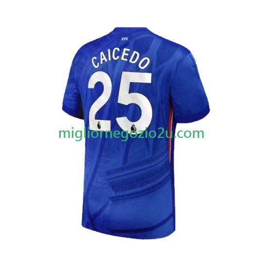Maglia Chelsea Moises Caicedo 25 Uomo Casa Divisa 2025-2026 Manica Corta
