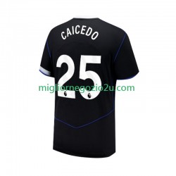 Maglia Chelsea Moises Caicedo 25 Uomo Terza Divisa 2025-2026 Manica Corta
