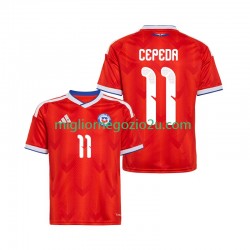 Maglia Cile Lucas Cepeda 11 Uomo Casa Divisa 2026 Manica Corta
