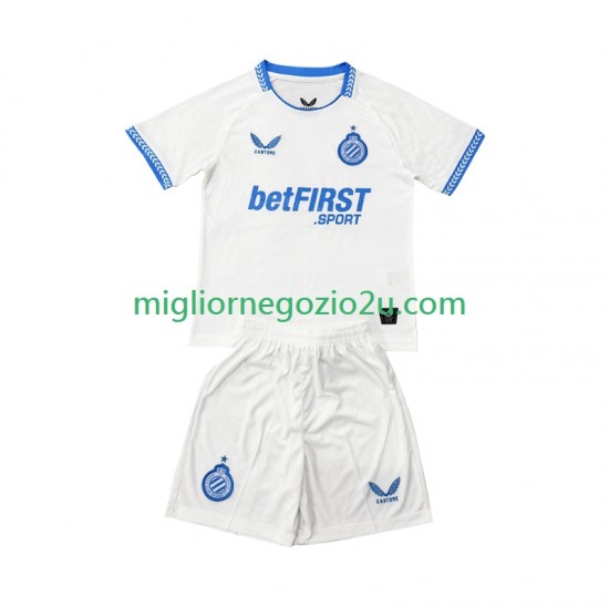 Maglia Club Brugge Bambino Trasferta Divisa 2025-2026 Manica Corta