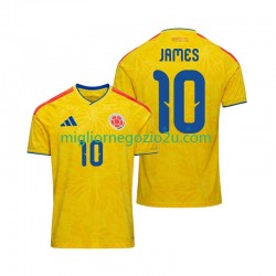 Maglia Colombia James Rodriguez 10 Uomo Casa Divisa Mondiali 2026 Manica Corta