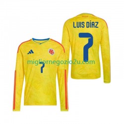 Maglia Colombia Luis Diaz 7 Uomo Casa Divisa Mondiali 2026 Manica Lunga