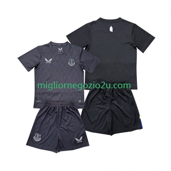 Maglia Everton Portiere Bambino Trasferta Divisa 2025-2026 Manica Corta