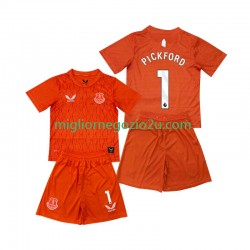 Maglia Everton Pickford 1 Portiere Bambino Terza Divisa 2025-2026 Manica Corta