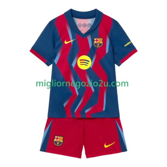 Maglia FC Barcelona Bambino Quarta Divisa 2025-2026 Manica Corta