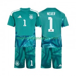 Maglia Germania Manuel Neuer 1 Portiere Bambino Casa Divisa Mondiali 2026 Manica Corta