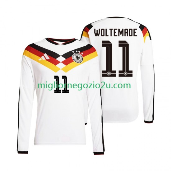 Maglia Germania Woltemade 11 Uomo Casa Divisa Mondiali 2026 Manica Lunga