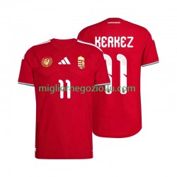 Maglia Ungheria Kerkez 11 Uomo Casa Divisa Mondiali 2026 Manica Corta