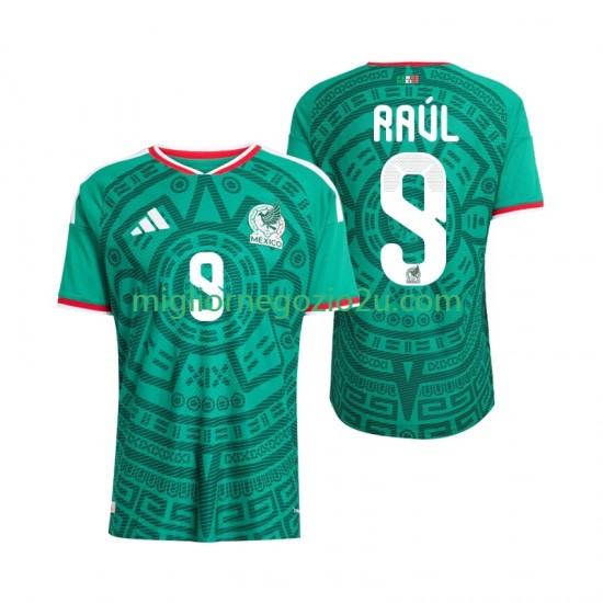 Maglia Messico Raul Jimenez 9 Uomo Casa Divisa Mondiali 2026 Manica Corta