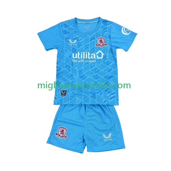 Maglia Middlesbrough Portiere Bambino Casa Divisa 2025-2026 Manica Corta