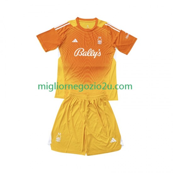 Maglia Nottingham Forest Portiere Bambino Terza Divisa 2025-2026 Manica Corta