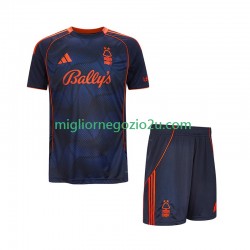 Maglia Nottingham Forest Bambino Terza Divisa 2025-2026 Manica Corta