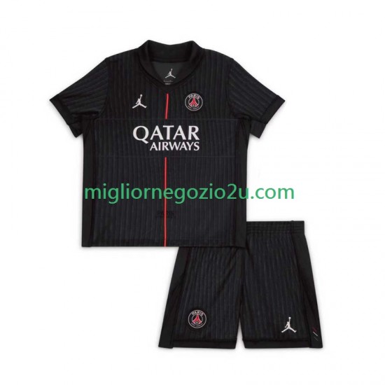 Maglia Paris Saint-Germain Bambino Quarta Divisa 2025-2026 Manica Corta