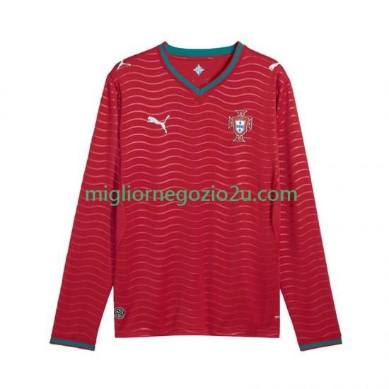 Maglia Portogallo Uomo Casa Divisa Mondiali 2026 Manica Lunga