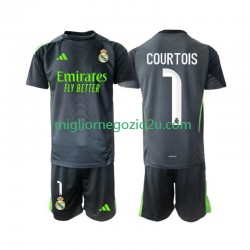 Maglia Real Madrid Thibaut Courtois 1 Portiere Bambino Terza Divisa 2025-2026 Manica Corta