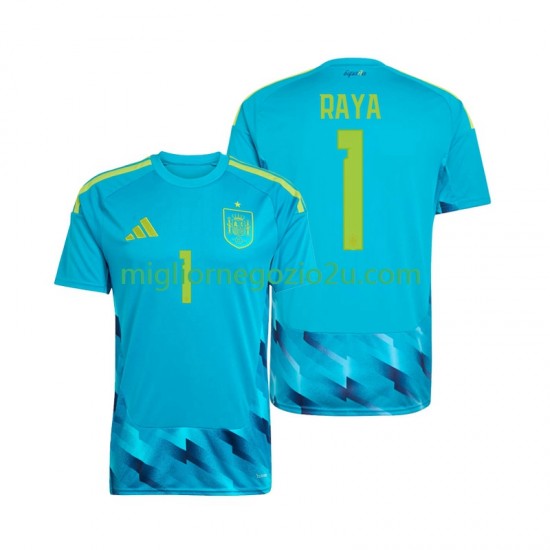 Maglia Spagna David Raya 1 Portiere Uomo Casa Divisa Mondiali 2026 Manica Corta