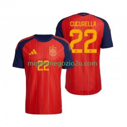 Maglia Spagna Marc Cucurella 22 Uomo Casa Divisa Mondiali 2026 Manica Corta