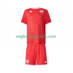 Maglia Tunisia Bambino Casa Divisa 2025 Manica Corta