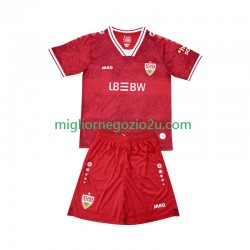 Maglia VfB Stuttgart Bambino Trasferta Divisa 2025-2026 Manica Corta